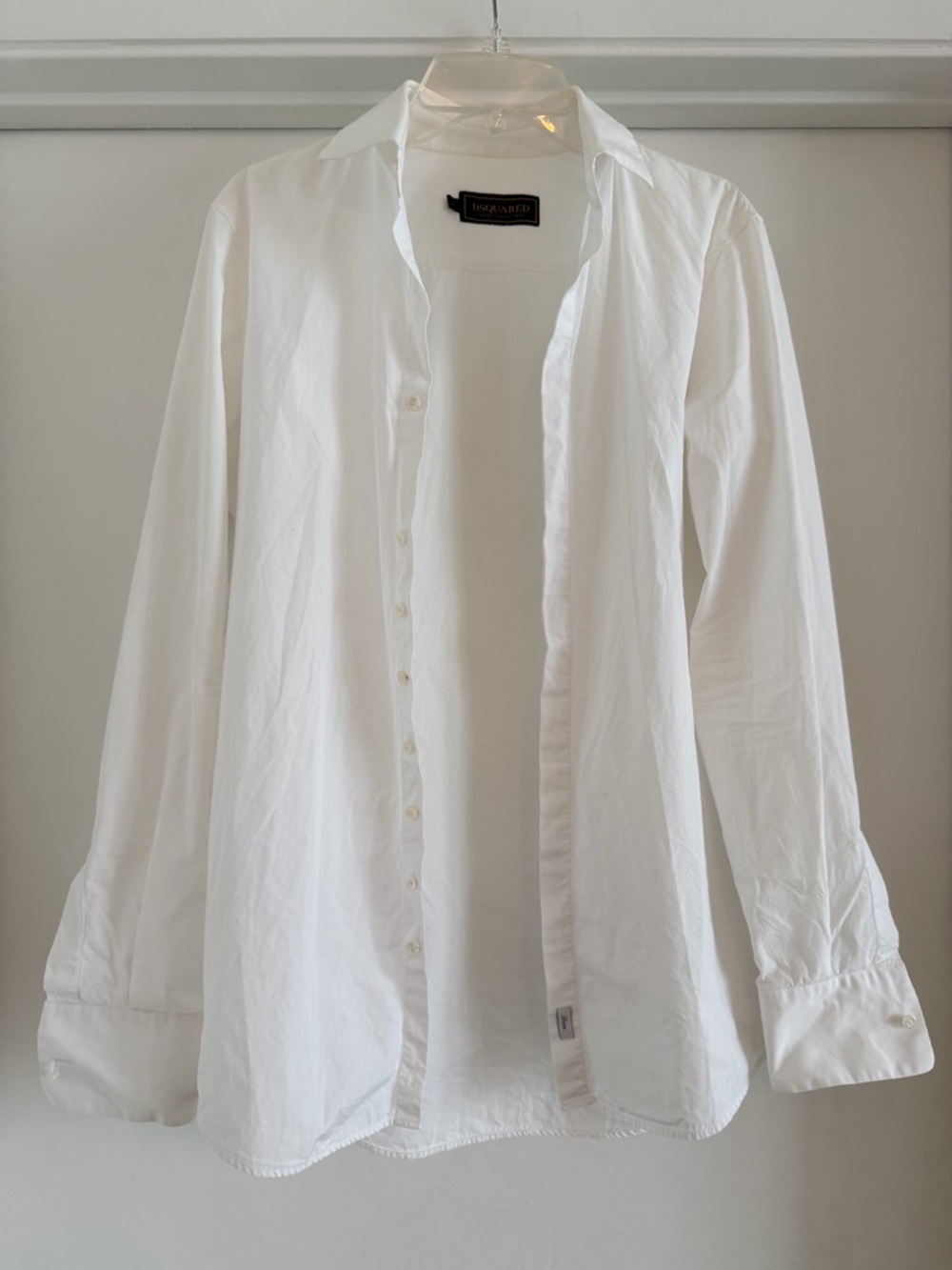 DSQUARED White Men's Long-Sleeve Button-Up Shirt